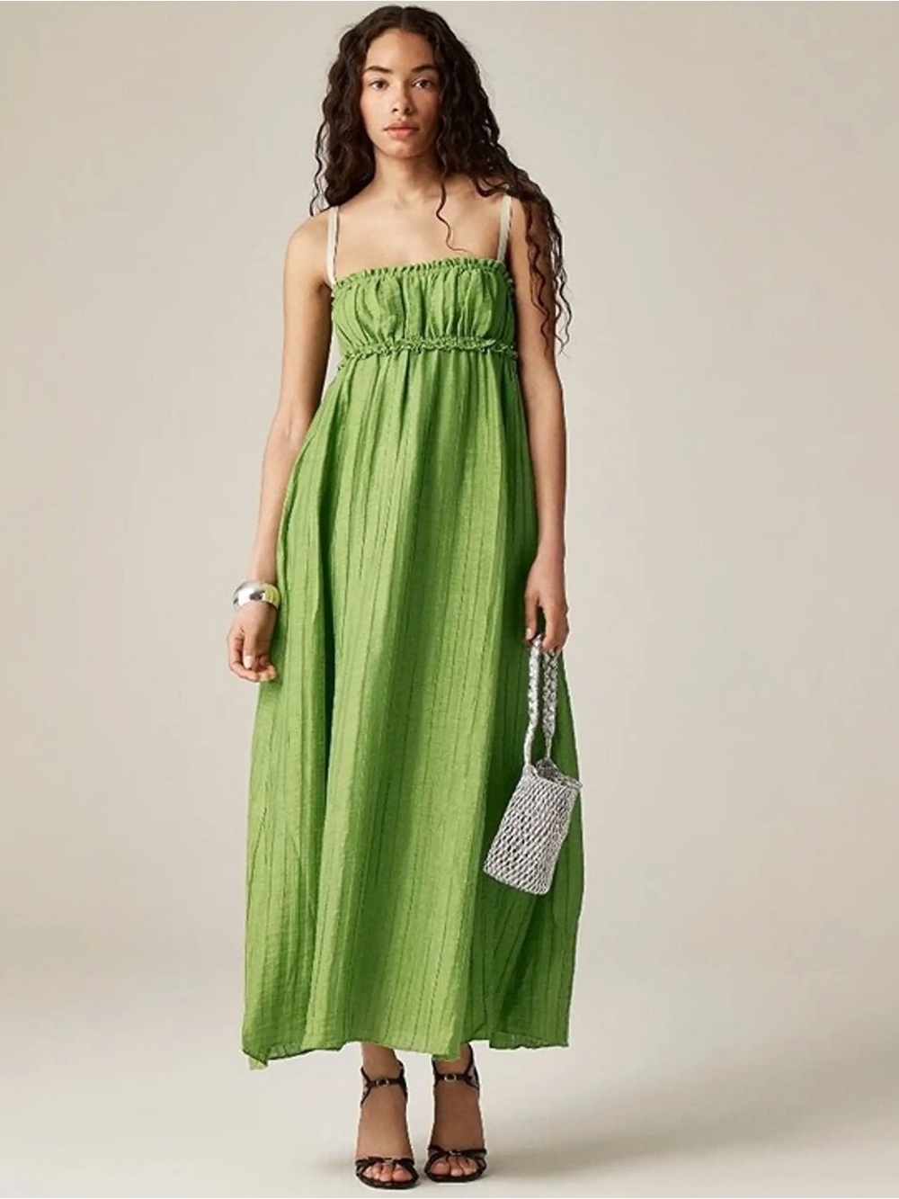 J. Crew Collection empire-waist dress in linen blend NWT